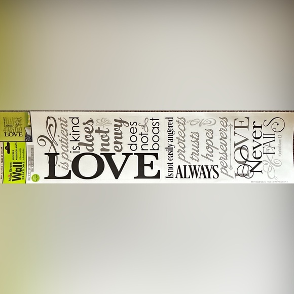 Main Street Wall Creations LOVE Infinity Wall Del Removable Vinyl  Sticker USA - Picture 2 of 11